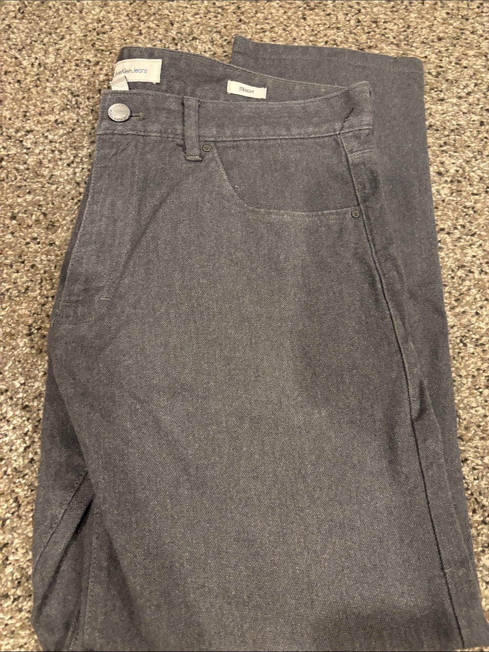 Calvin Klein Men’s Gray Straight Chinos